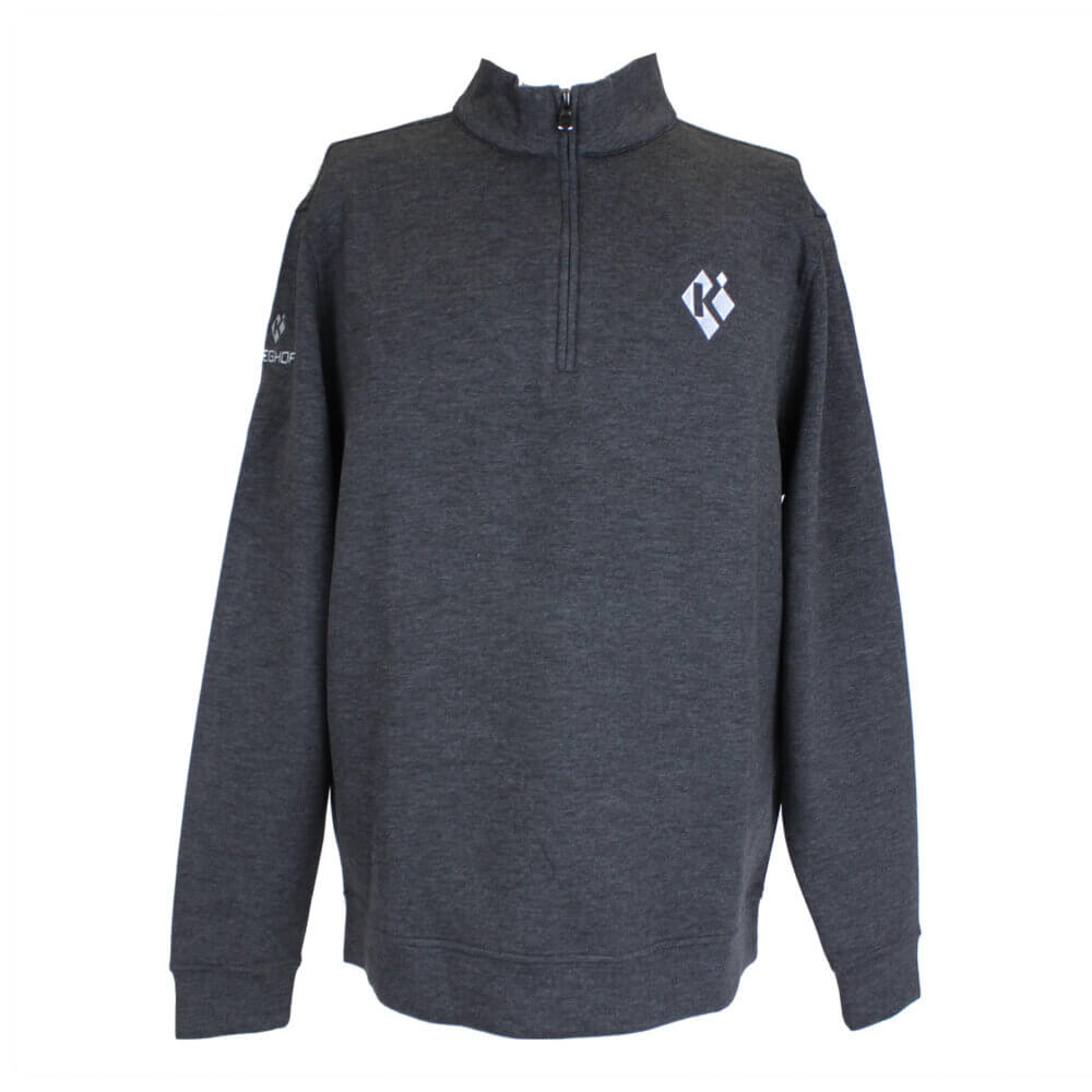 Men’s “The Spring” 1/4 Zip Jacket, Black Heather